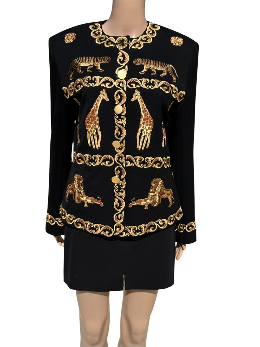 Vintage Jenna
Embroidered Safari Animal Wearable Art
Blazer Sz 10